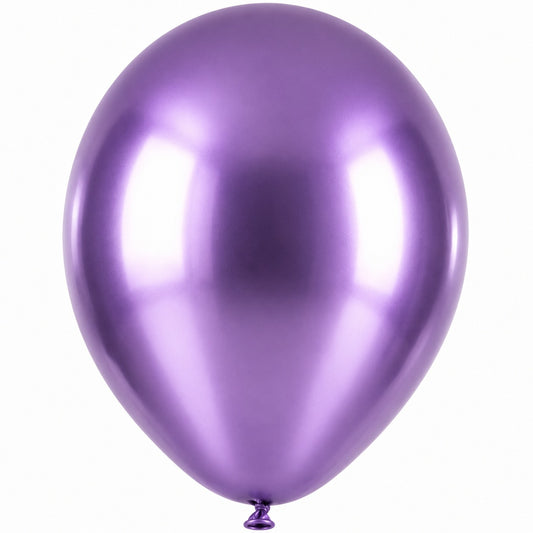 Metallic Chrome Balloon - Pack of 25 (Purple)