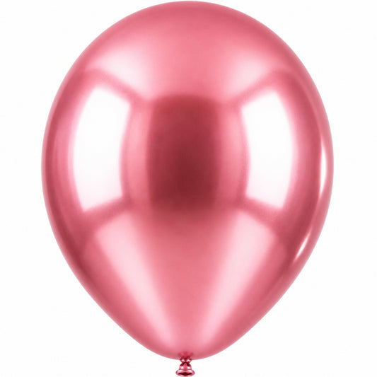 Metallic Chrome Balloon - Pack of 25 (Rose Pink)