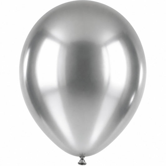 Metallic Chrome Balloon - Pack of 25 (Silver)