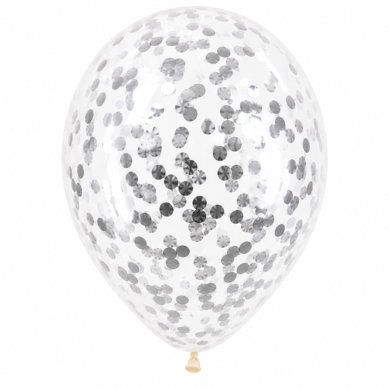 12 Inch Latex Balloon with Confetti - Pack of 25 (White)