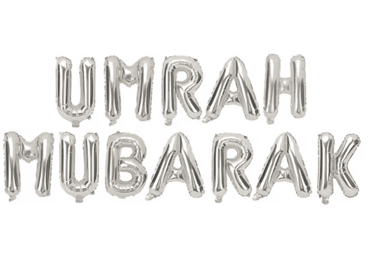 16 Inch Umrah Mubarak Foil Balloons